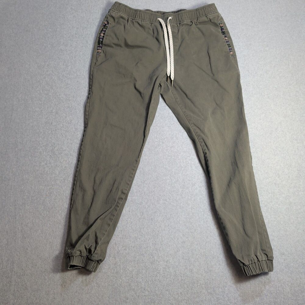 Wowie Rambler Joggers Men's L Olive Casual Stretch Aztec Pants